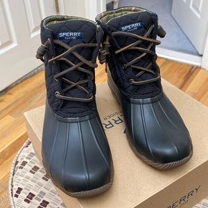 Sperry Saltwater Quilt Nylon Black Boot